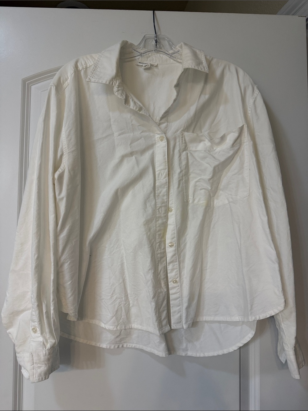 beachlunchlounge White Oversized Button-Down Shirt
